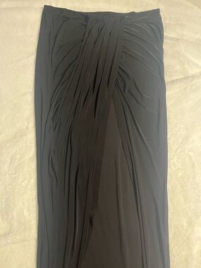 Black Draped Maxi Skirt - Size 1x